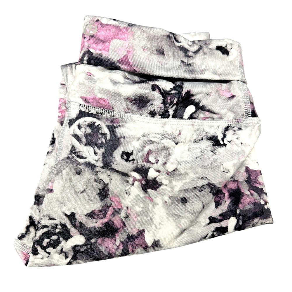 Lululemon Wunder Under Leggings Womens 4‎ Moody Mirage Cropped Luon Roll Down